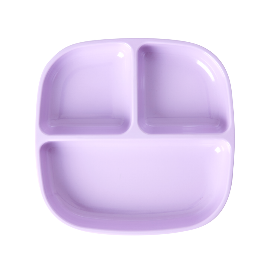 Melamine Kids 3 Room Plate by Rice - Lavender