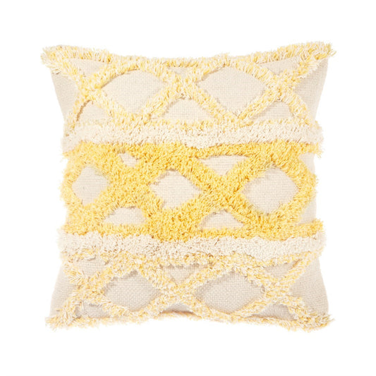 Yellow Scandi Boho Cushion