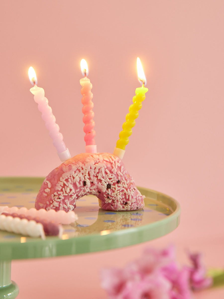 Twisted Cake Candle - 12 Pack - Pink Selection