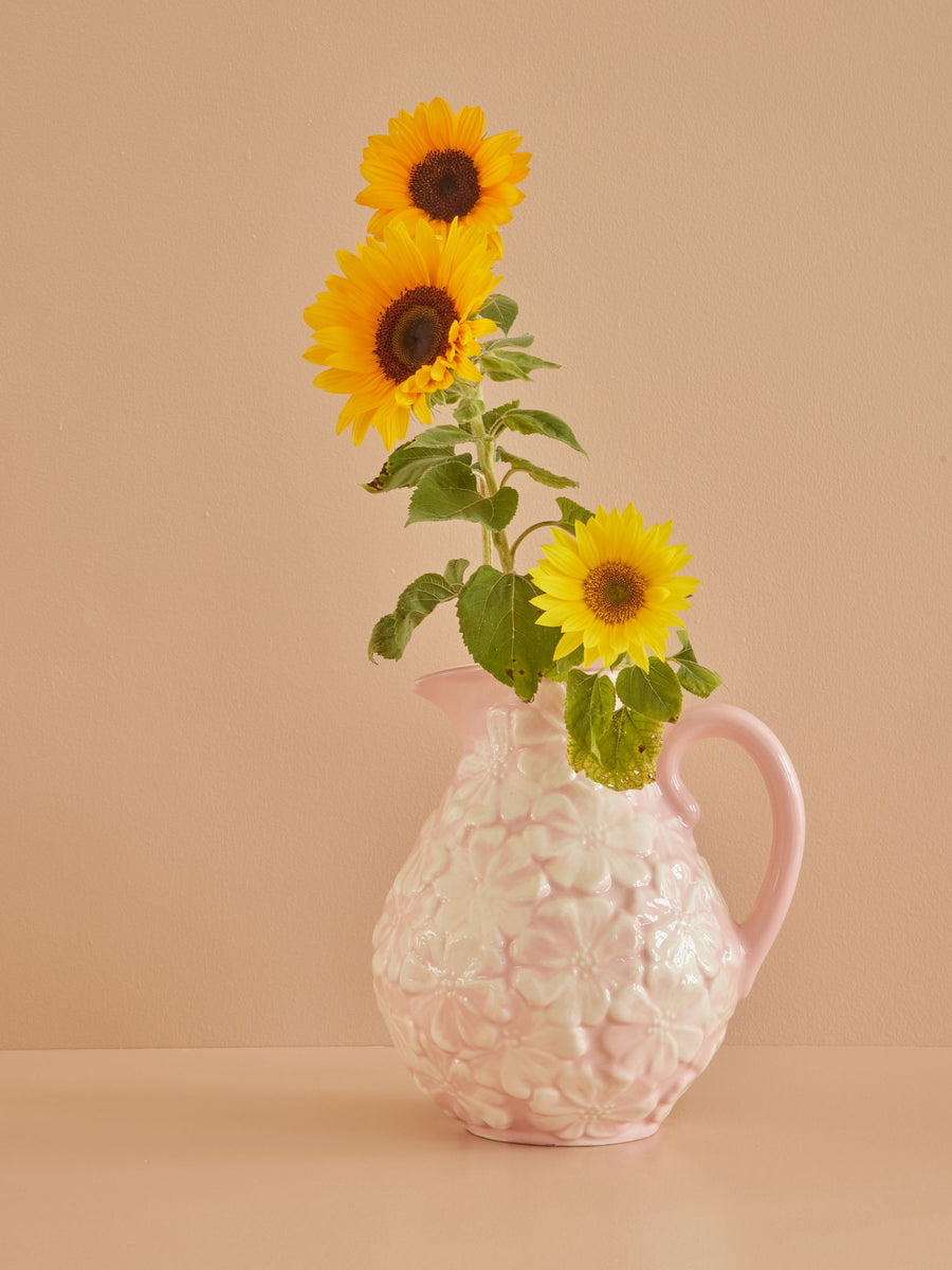 Ceramic Flower Jug by Rice - Perfect Pink