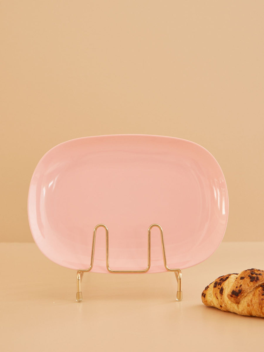 Melamine Rectangular Plate by Rice - Pink - Large