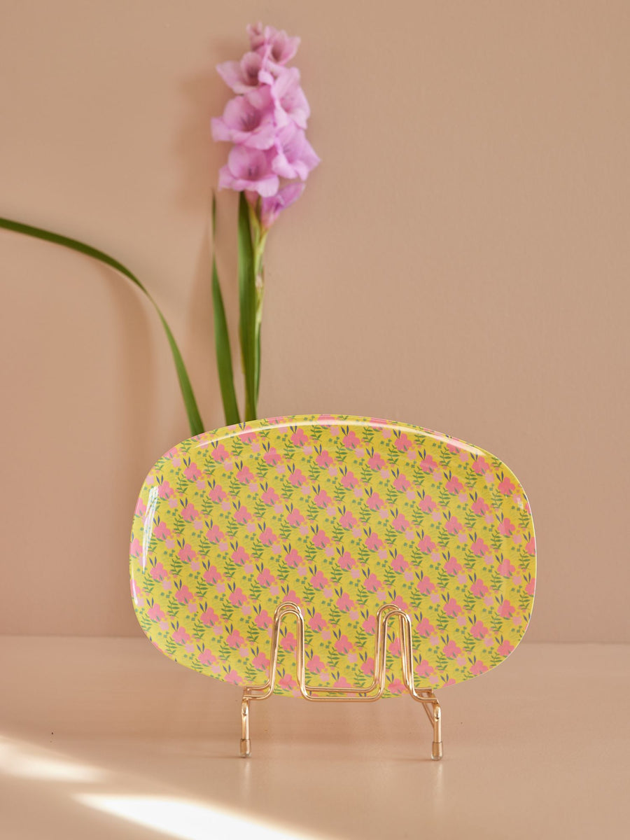 Melamine Rectangular Plate by Rice with Sunny Days Print