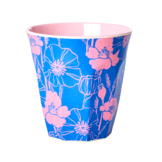 Melamine Medium Cup by Rice with Poppies Love Print