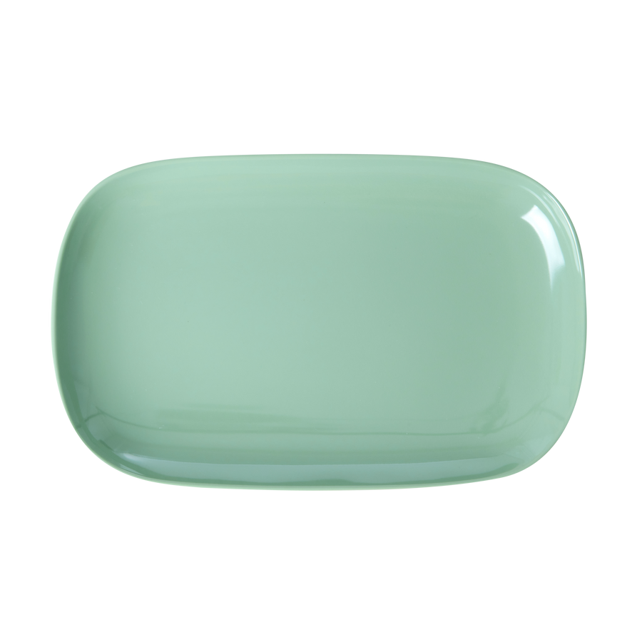 Melamine Rectangular Plate by Rice - Green - Medium