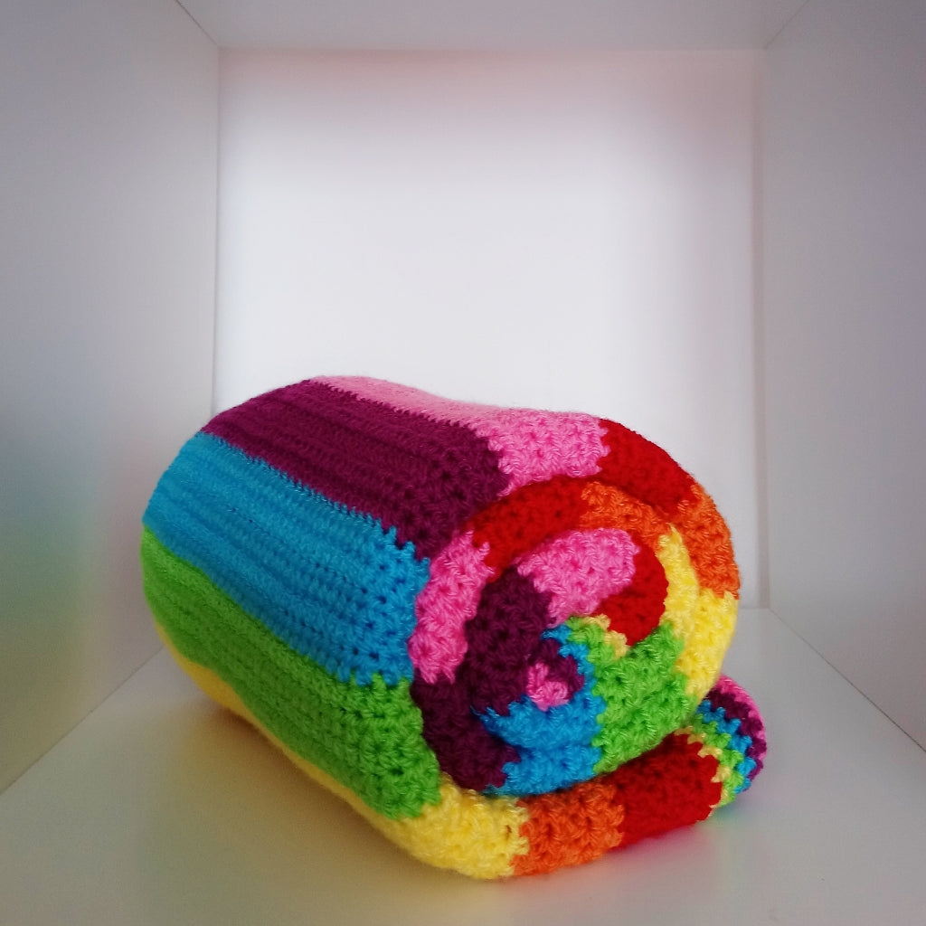 Rainbow baby blanket with Pink