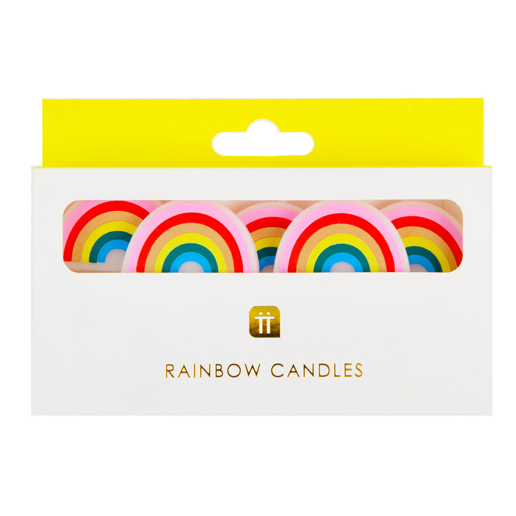 Rainbow Shaped Candles - 5 Pack