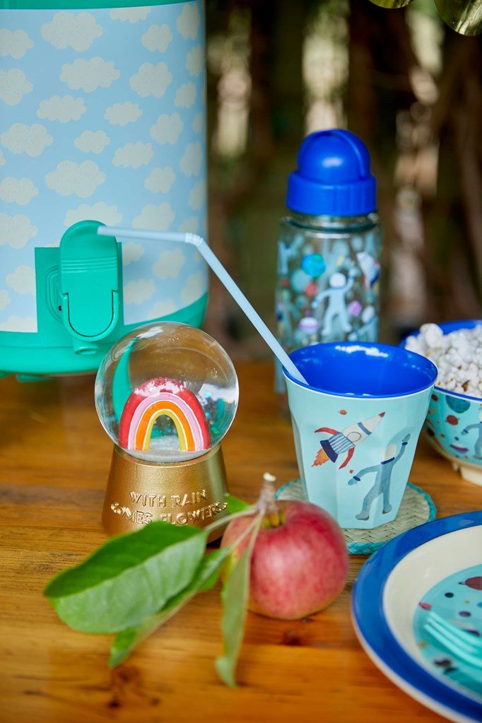 MEDIUM MELAMINE CUP - BLUE - SPACE PRINT
