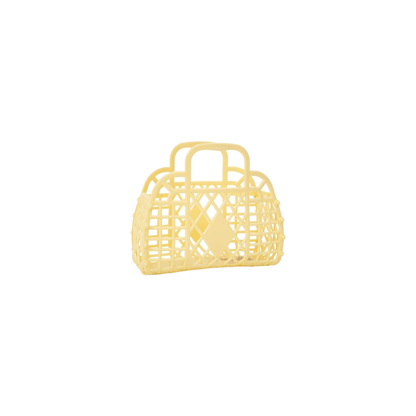 Retro Basket Jelly Basket - Mini Yellow