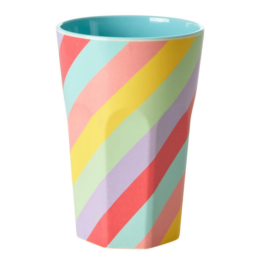 Tall Rainbow Stripe Cup