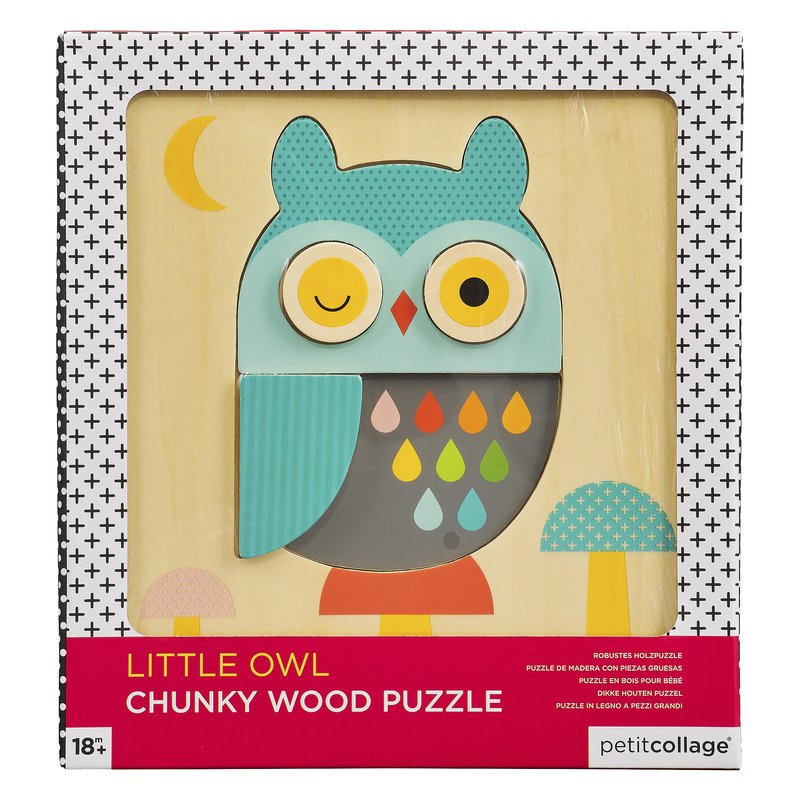 Little Owl Chunky Wood Puzzle - Petit Collage