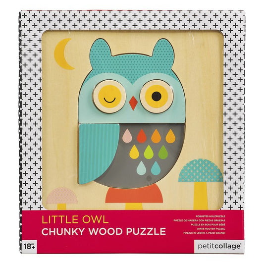 Little Owl Chunky Wood Puzzle - Petit Collage