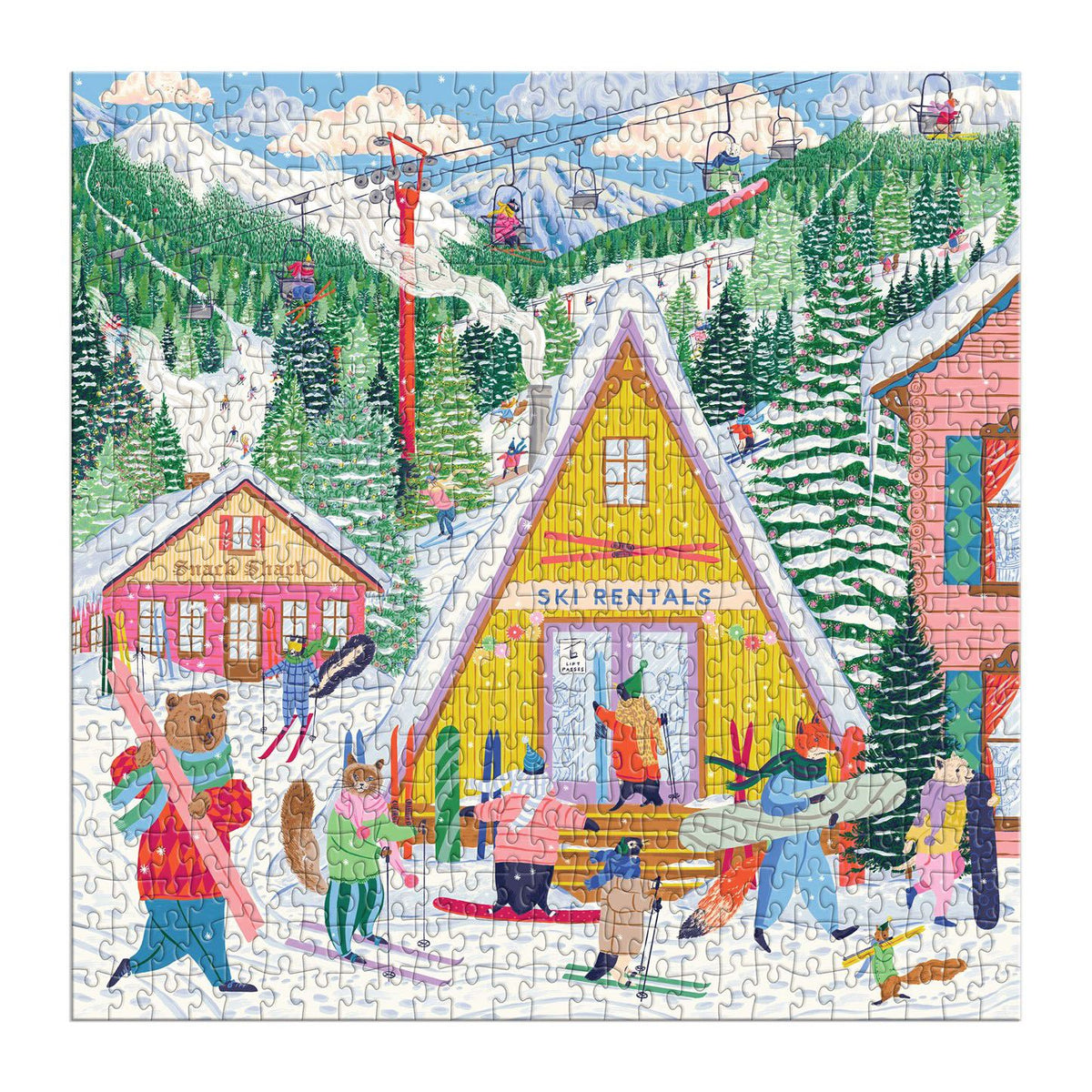 Ski Village 500 Piece Jigsaw Puzzle