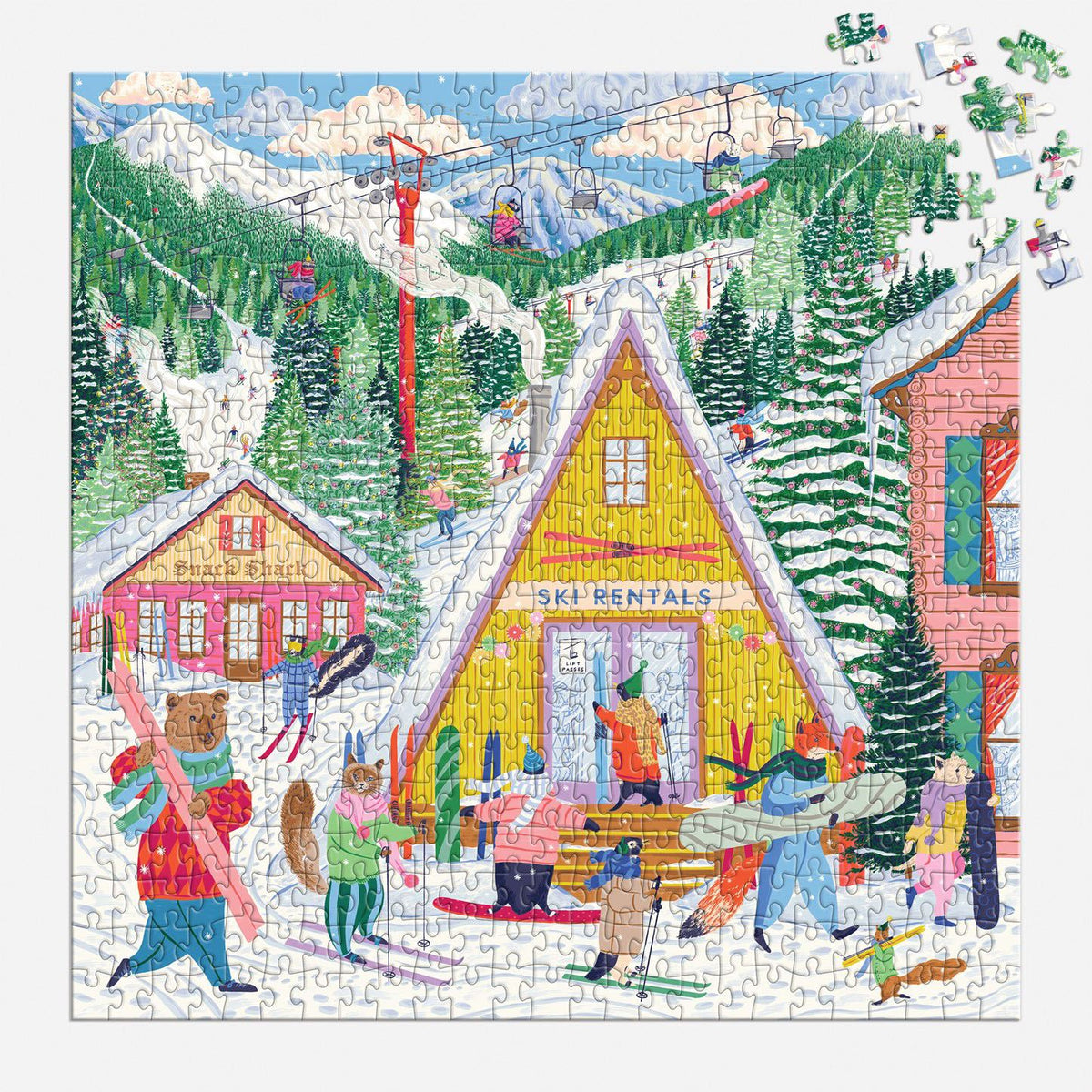 Ski Village 500 Piece Jigsaw Puzzle