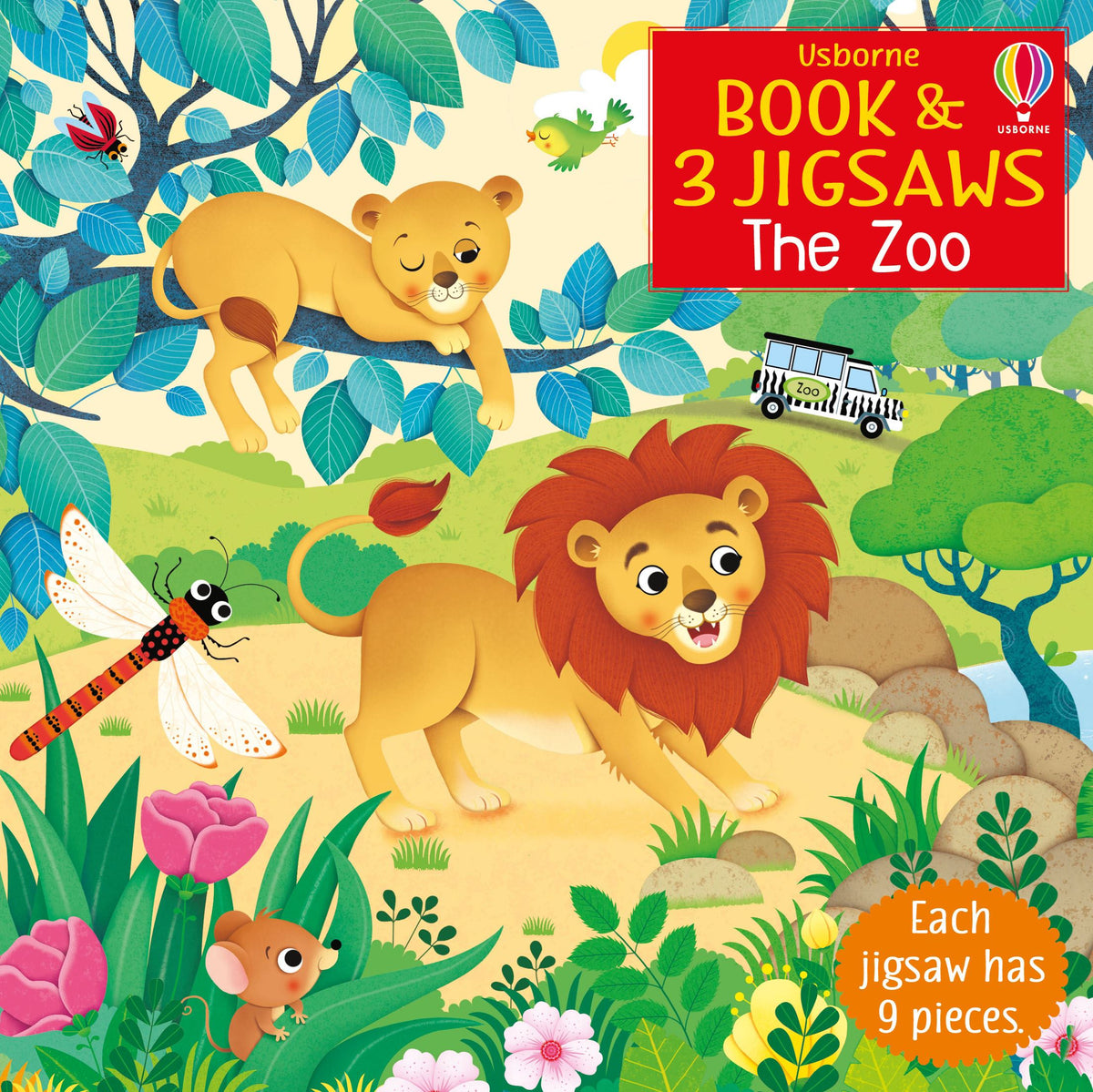 Usborne Book and Three Jigsaws: The Zoo