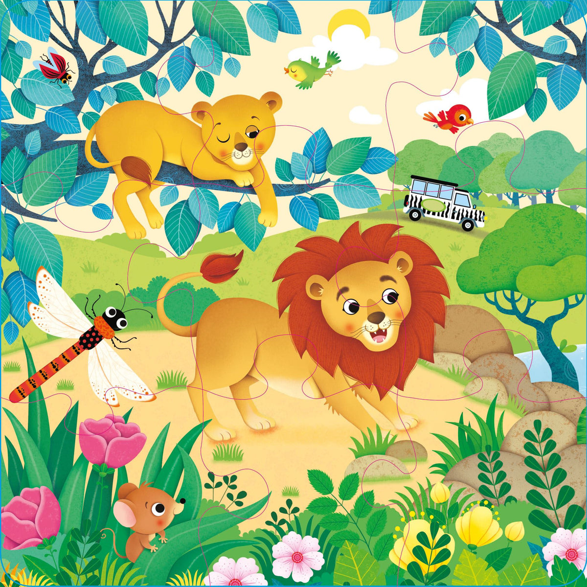 Usborne Book and Three Jigsaws: The Zoo