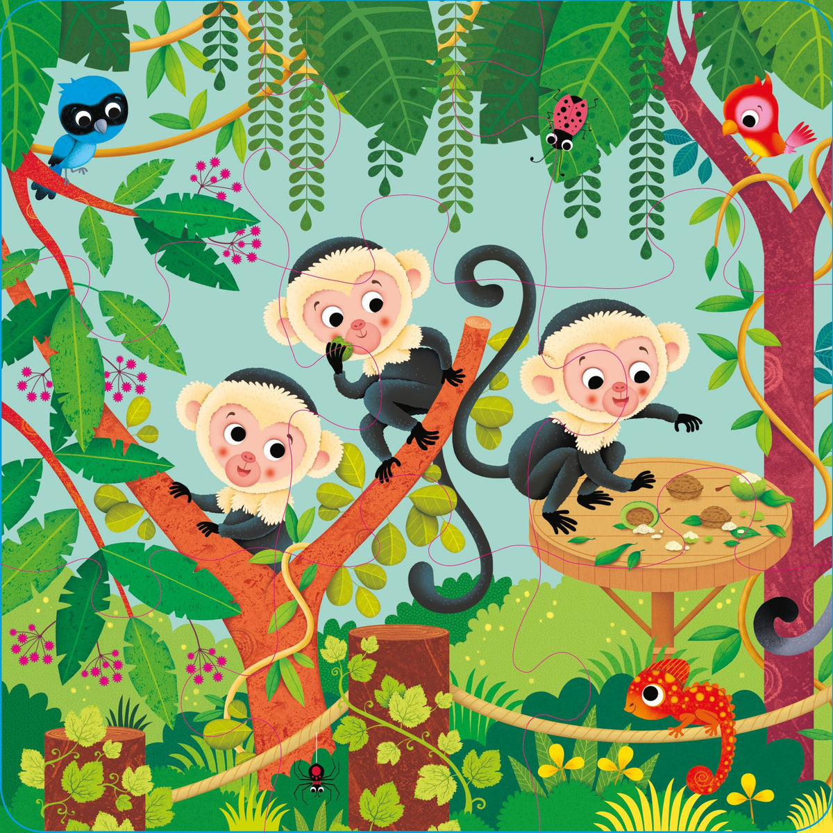 Usborne Book and Three Jigsaws: The Zoo