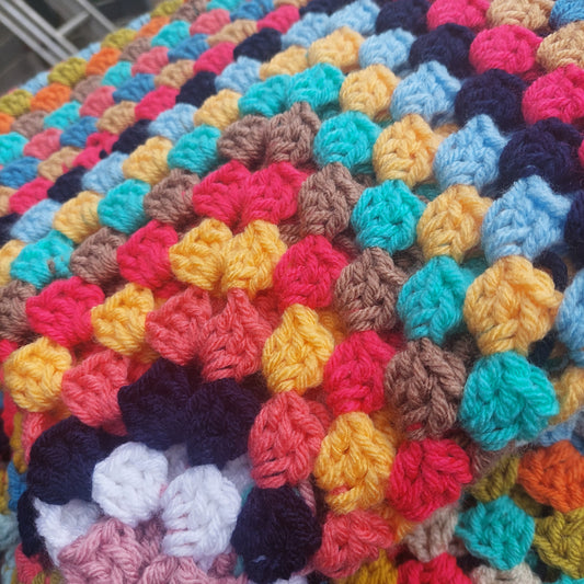 Large Random Crochet Granny Square Blanket - No 2
