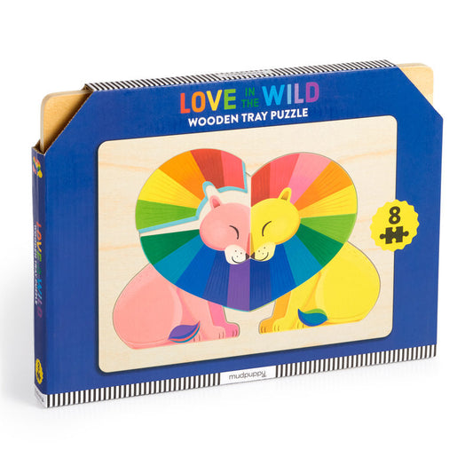 Love in the Wild Wooden Tray 8 Piece Puzzle
