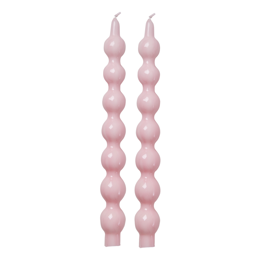 Curved Candle 2 Pack - Soft Pink