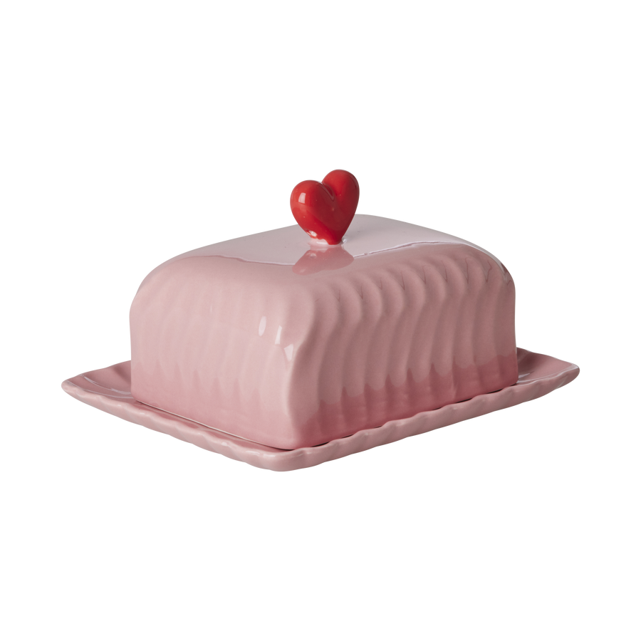 Ceramic Butter Dish - Pink