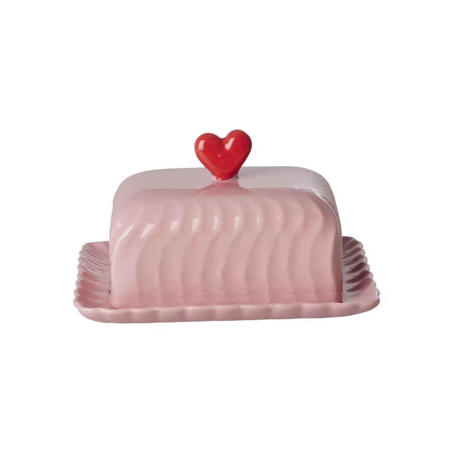 Ceramic Butter Dish - Pink