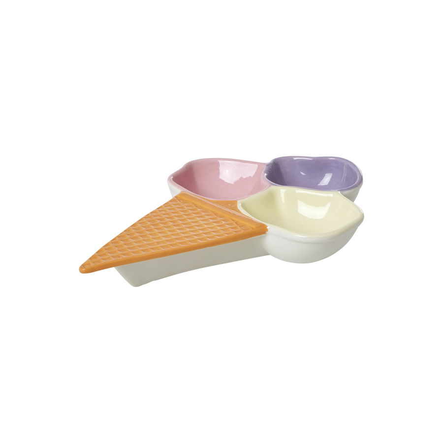 Icecream Cone Ceramic Serving Dish