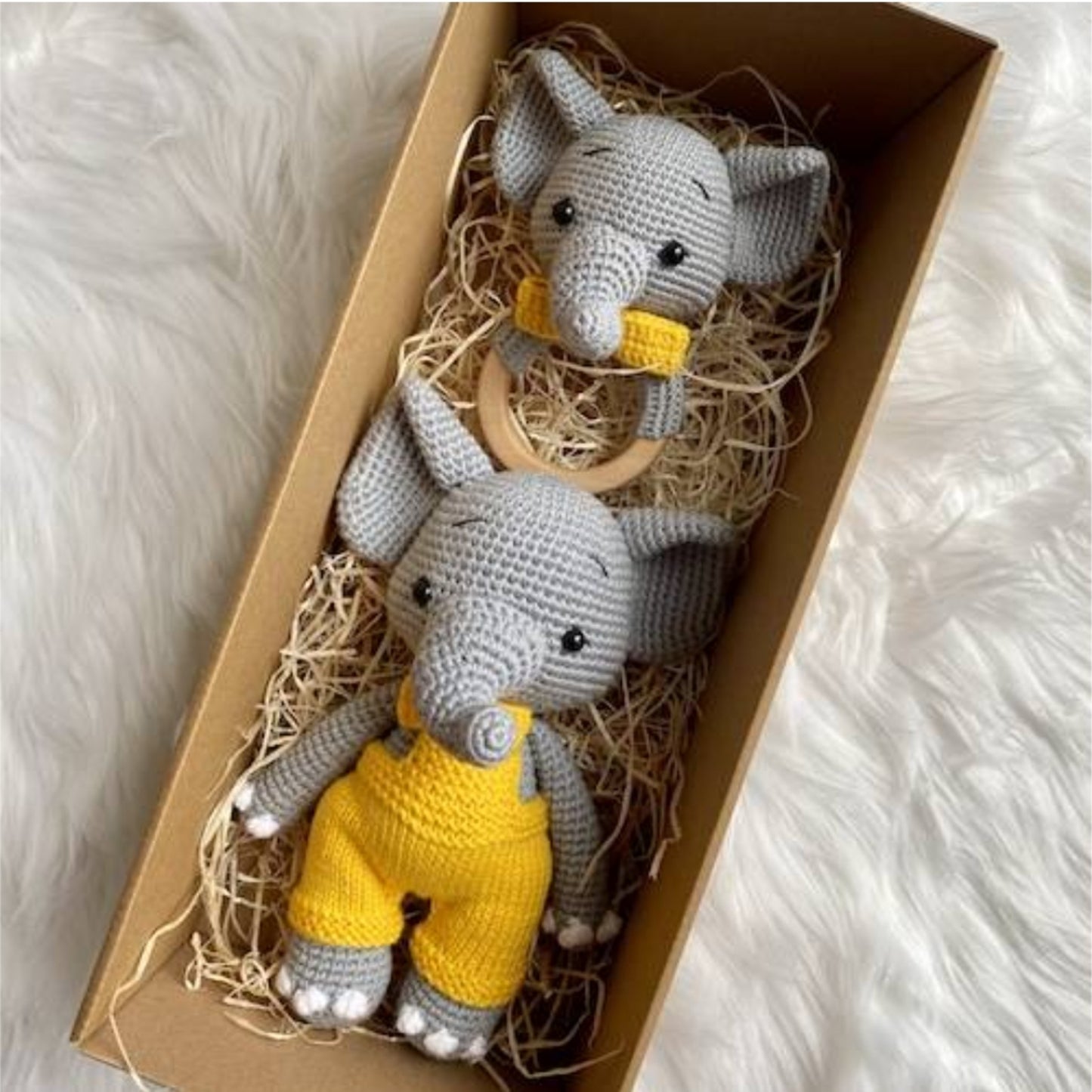 Handmade Elephant Teddy Daisy and Henry