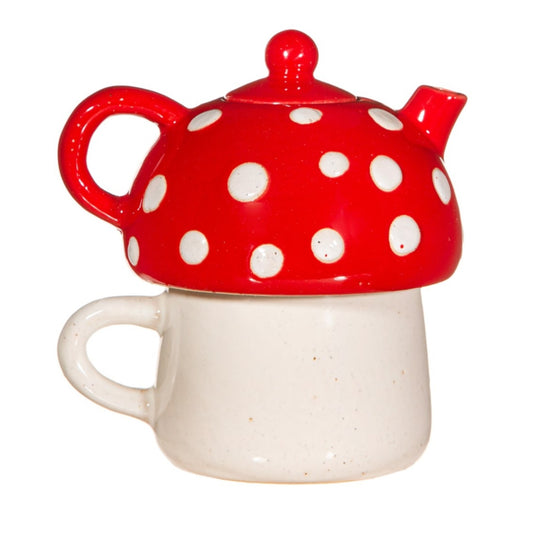 Red Mushroom Tea for One Set