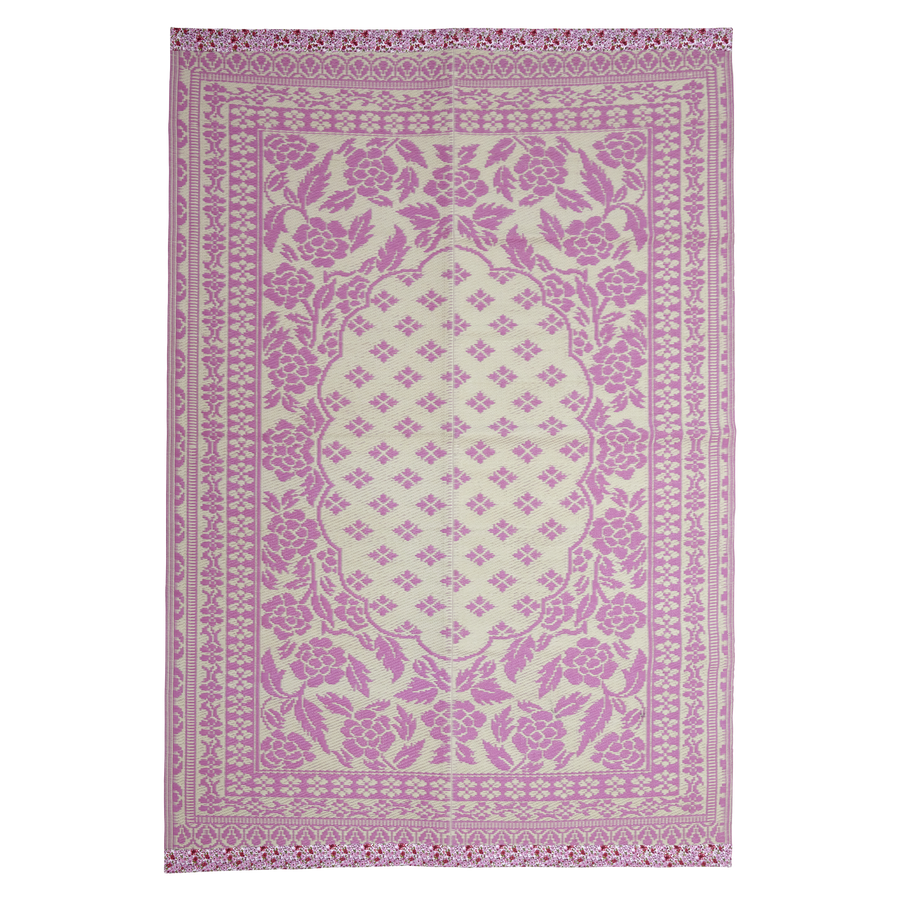 Large Pink Recycled Plastic Rug