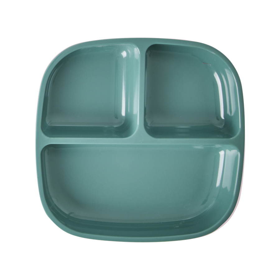 Forrest Green Melamine 3 Room Plate