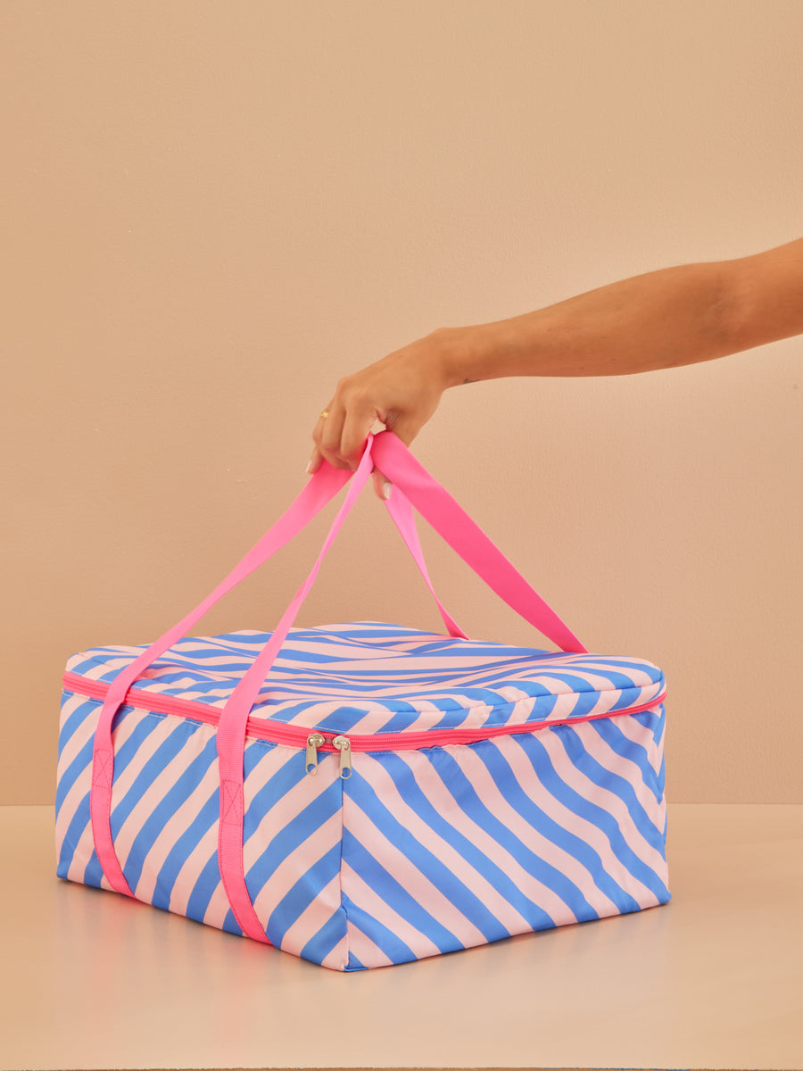 Cooler Bag with Stripe Print