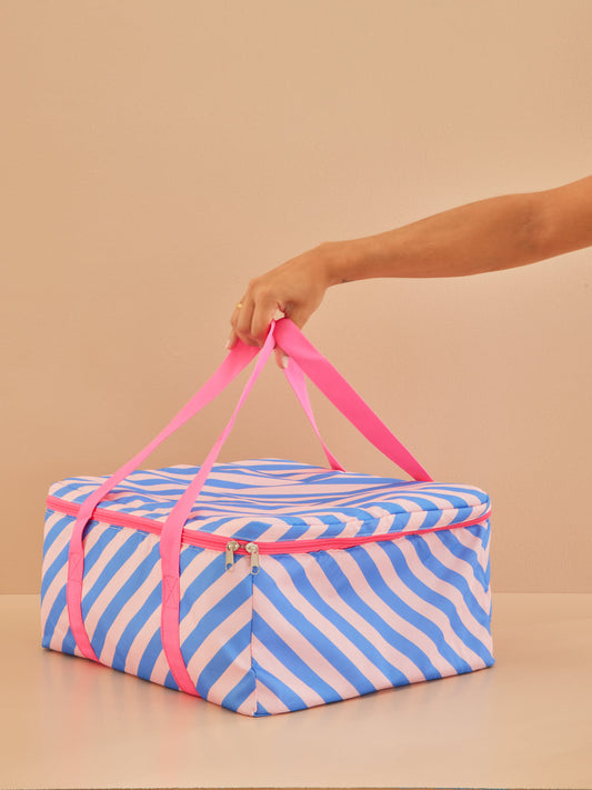 Cooler Bag with Stripe Print