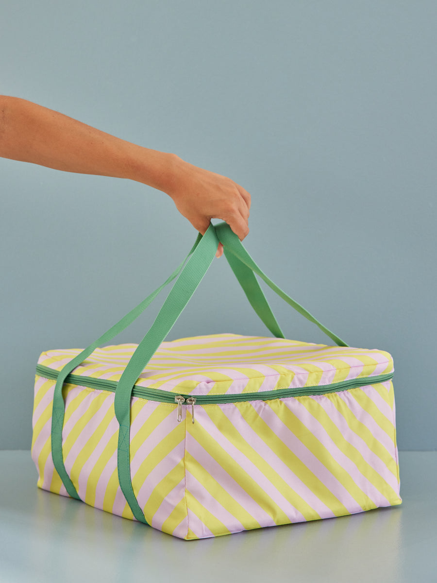 Cooler Bag with Stripe Print