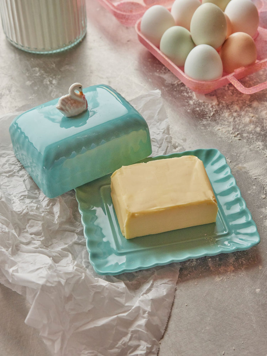 Ceramic Butter Dish - Mint