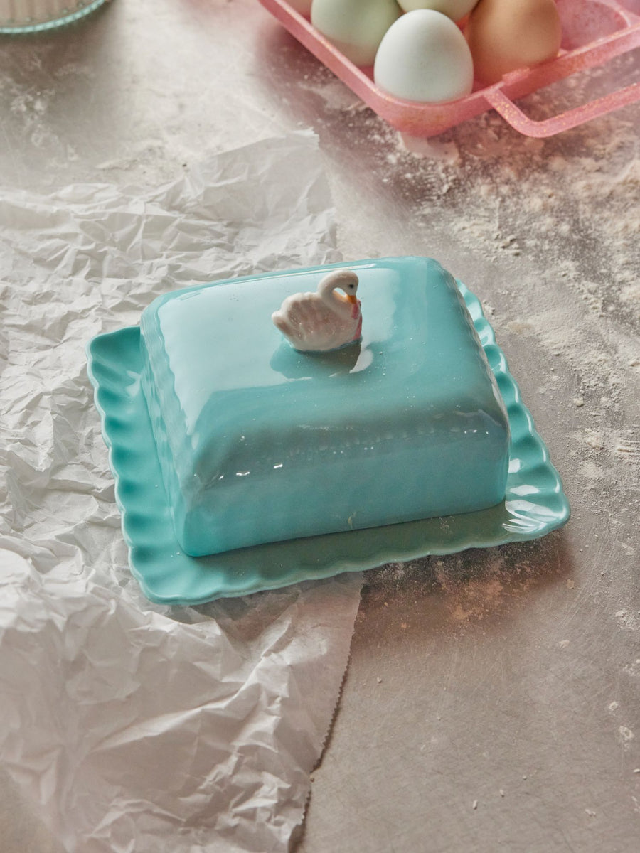 Ceramic Butter Dish - Mint