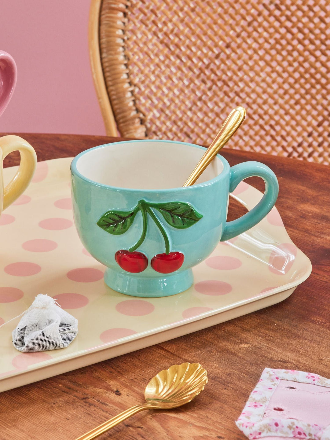 Ceramic Mug - Cherry - Mint