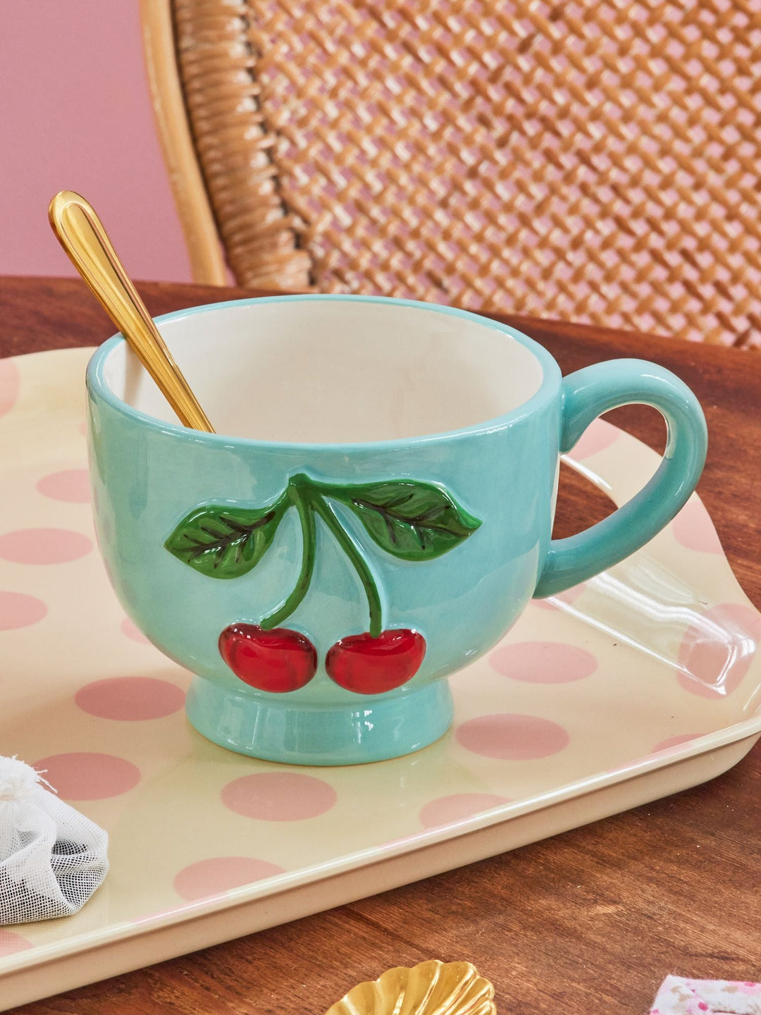 Ceramic Mug - Cherry - Mint