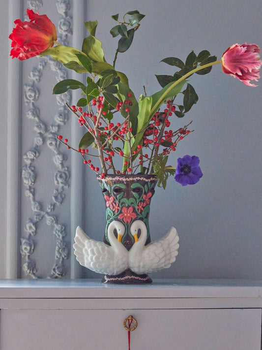 Swan Ceramic Vase