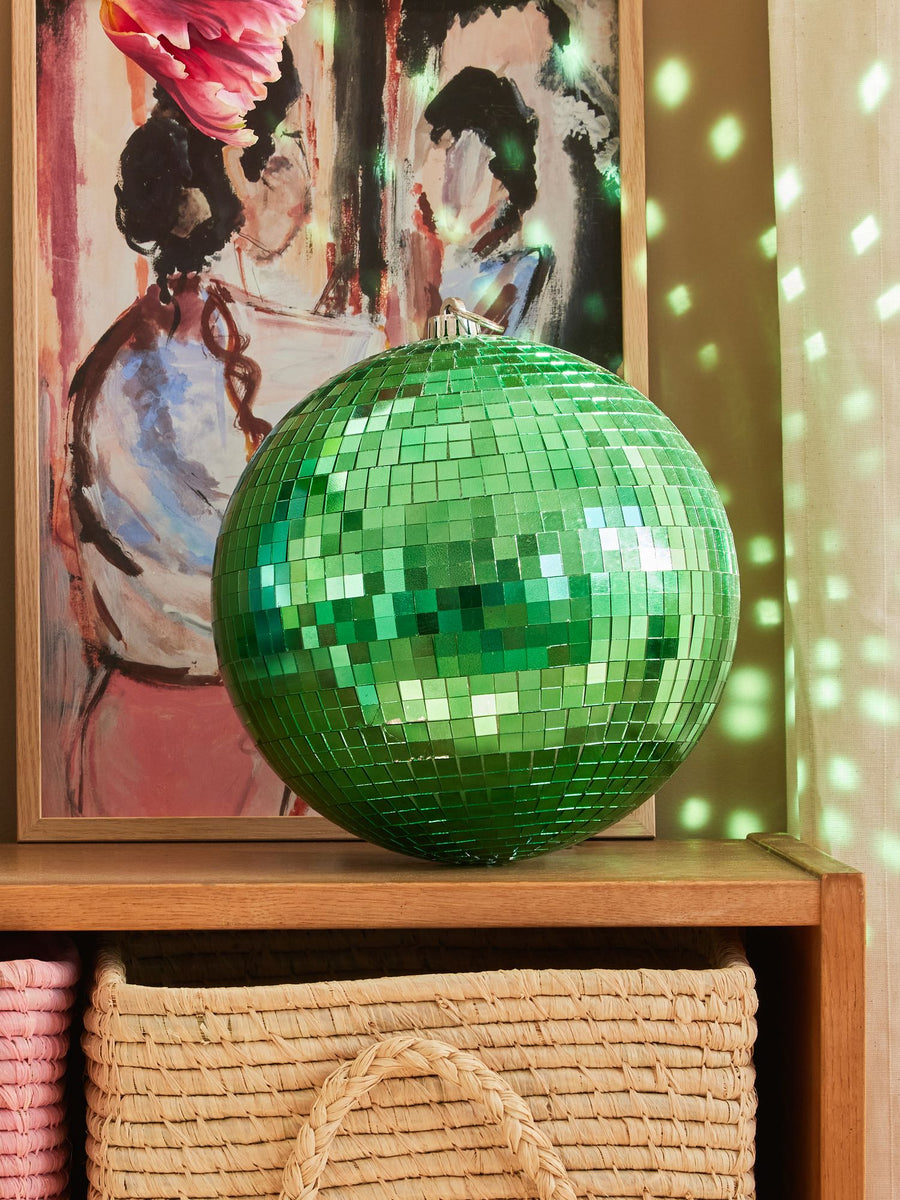 Large Round Disco Ball - Green