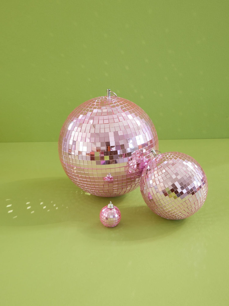 Small Round Disco Ball - Soft Pink