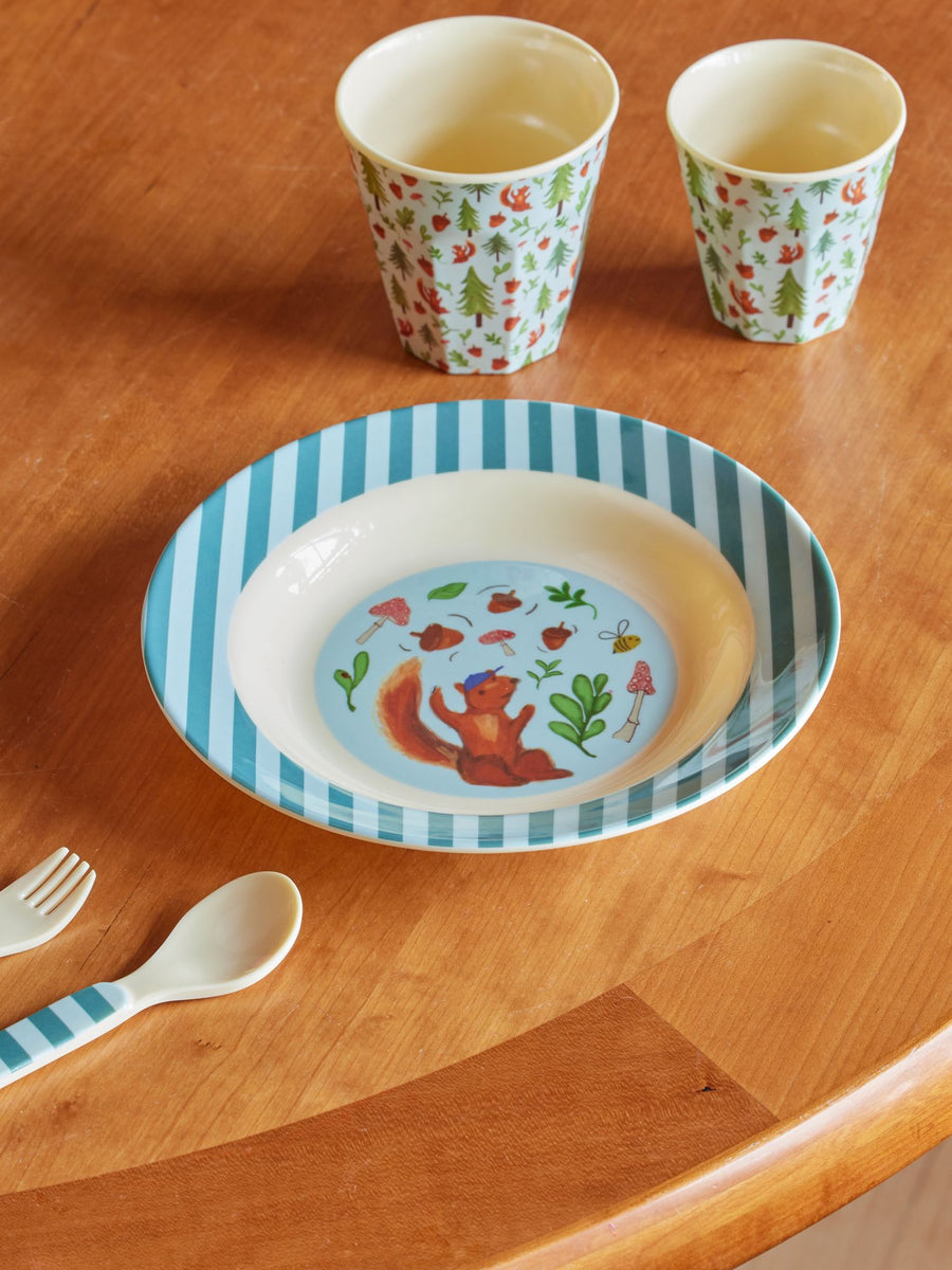 Squirrel Print Melamine Soup Bowl