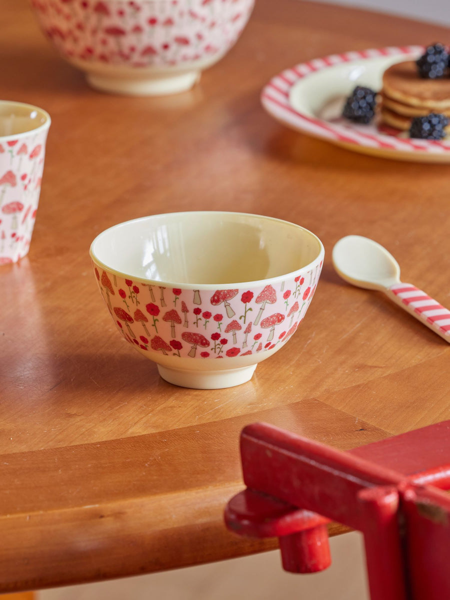 Mushroom Print Melamine Small Bowl