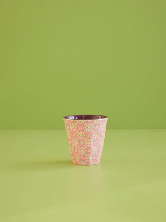 Melamine Cup - Medium - Graphic Flower Print