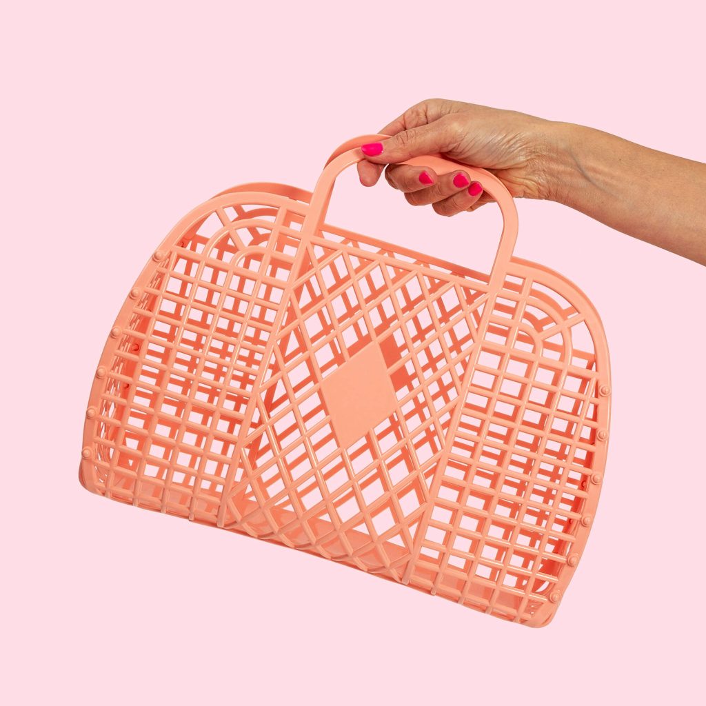 Retro Basket Jelly Bag - Large Peach