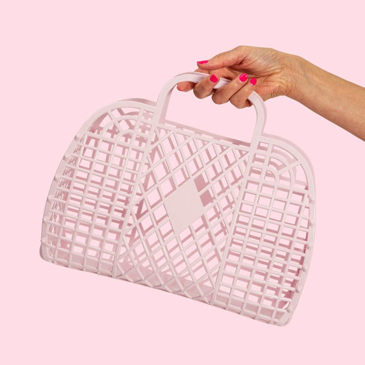 Retro Basket Jelly Bag - Large Pink