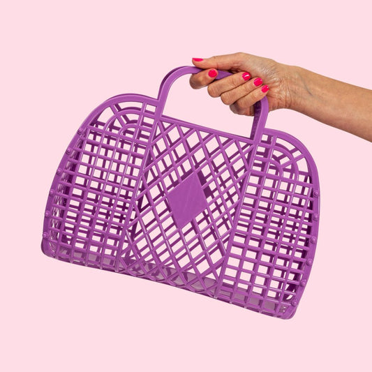 Retro Basket Jelly Bag - Large Purple