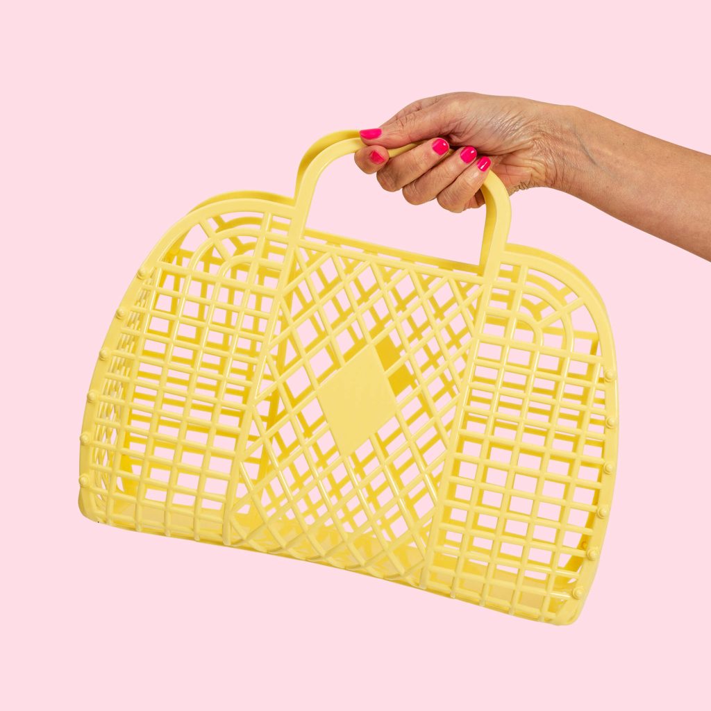 Retro Basket Jelly Bag - Large Yellow
