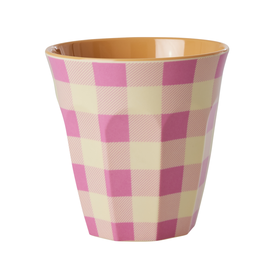 Medium Melamine Cup - Pink - Check it out Print