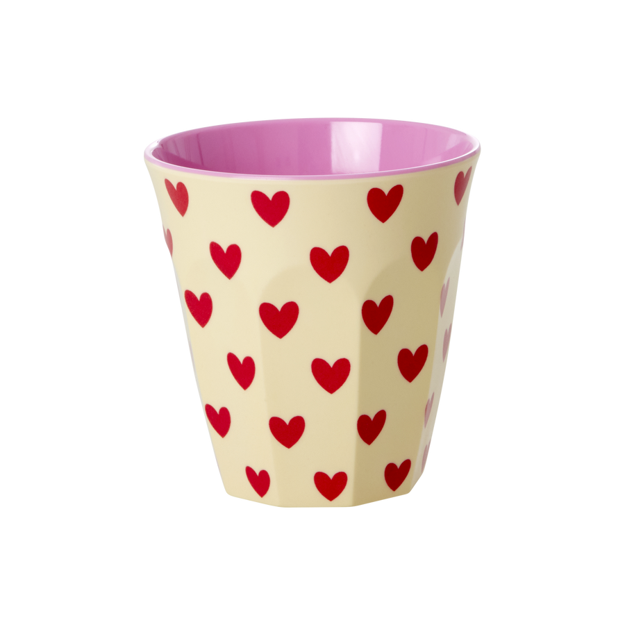 Medium Melamine Cup - Darling Hearts Print