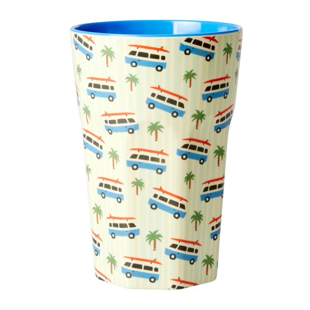 Melamine Cups with Camper print - tall